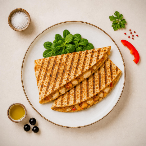 Quesadilla cu pui și Cheddar