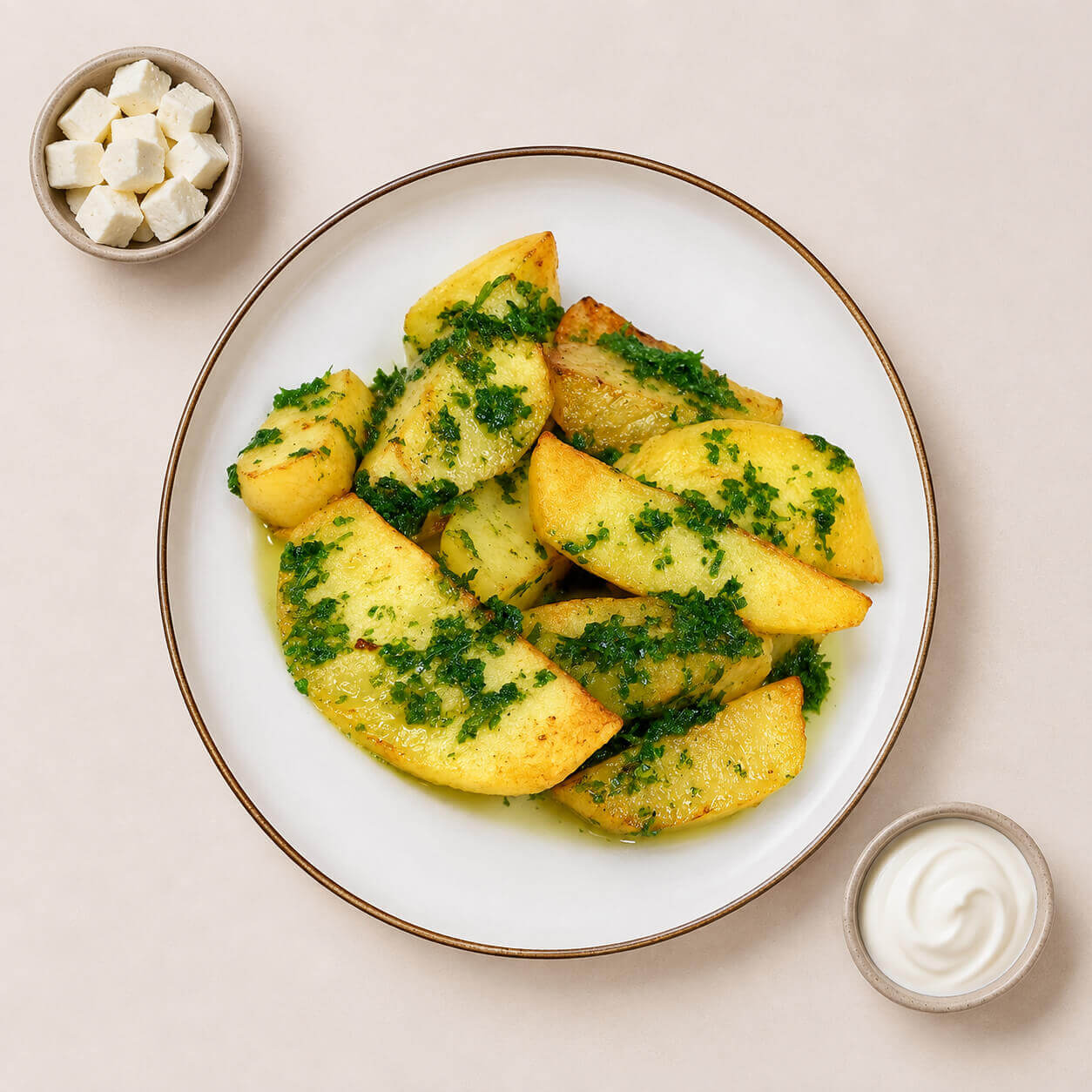 Cartofi la cuptor cu ierburi aromate