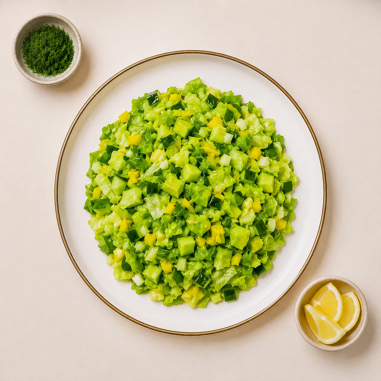 Salată verde cu avocado și mango