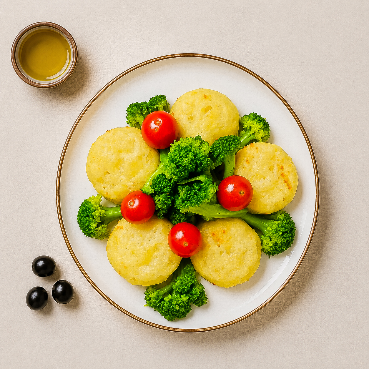 Cartofi gratinati cu broccoli